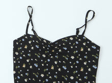 Load image into Gallery viewer, Spring French Floral Printed Waist Controlled Slimming All Matching Long Strap Dress