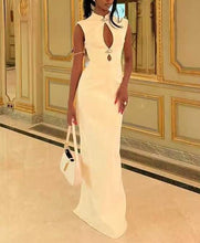 Load image into Gallery viewer, Autumn Winter Sexy Sexy Solid Color Slim Sleeveless Hollow Out Cutout Dress
