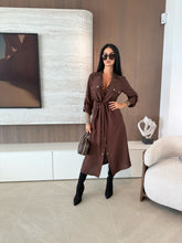 Load image into Gallery viewer, Women Clothing Spring Summer Popular Solid Color Long Sleeve Single Dress