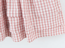 Load image into Gallery viewer, Women Clothing Spring Sweet Youthful Short Slim Plaid Waist Tight A line Dress