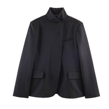 Load image into Gallery viewer, Autumn Winter Stand up Collar Blazer Mid Waist Wide Leg Trousers