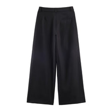 Load image into Gallery viewer, Autumn Winter Stand up Collar Blazer Mid Waist Wide Leg Trousers