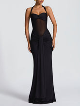 Load image into Gallery viewer, Women Clothing Summer Sexy Stitching See through Halter Dress