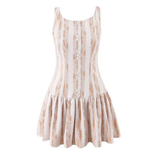 Load image into Gallery viewer, Winter Pure Wind Sleeveless round Neck Sexy Backless Lace Patchwork Waist Slimming Dress
