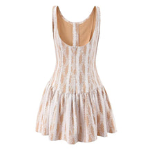 Load image into Gallery viewer, Winter Pure Wind Sleeveless round Neck Sexy Backless Lace Patchwork Waist Slimming Dress