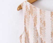 Load image into Gallery viewer, Winter Pure Wind Sleeveless round Neck Sexy Backless Lace Patchwork Waist Slimming Dress