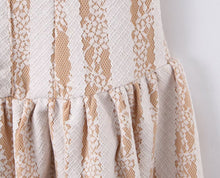 Load image into Gallery viewer, Winter Pure Wind Sleeveless round Neck Sexy Backless Lace Patchwork Waist Slimming Dress