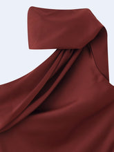 Load image into Gallery viewer, Women Clothing Summer Elegant Slimming Asymmetric Scarf Midi Dress