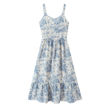 Load image into Gallery viewer, Floral Swallow Print Slim Fit Slimming Large Cami Dress for Women Spring