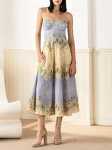 Load image into Gallery viewer, Vacation Positioning Printed Dress Sexy Backless Slim Fit Strap Tube Top Dress