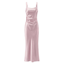 Load image into Gallery viewer, Back Cross Lace up Waist Controlled Dress Women Retro Square Collar Slim Fit Ruffle Hip Fishtail Dress