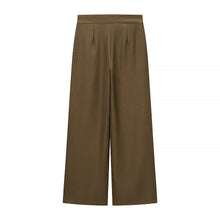 Load image into Gallery viewer, Women Clothing Spring Office One Button Blazer High Waist Wide Leg Pants
