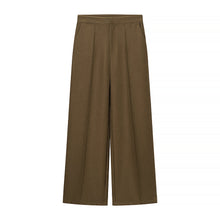 Load image into Gallery viewer, Women Clothing Spring Office One Button Blazer High Waist Wide Leg Pants