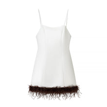 Load image into Gallery viewer, Women Clothing Summer Feather Silk Satin Texture Short Strap Dress