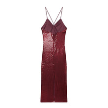 Load image into Gallery viewer, Hot Selling Women Summer High End Sequin Design Suspender Dress