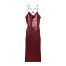 Load image into Gallery viewer, Hot Selling Women Summer High End Sequin Design Suspender Dress