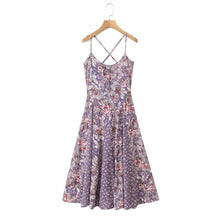 Load image into Gallery viewer, Women Summer All Match Casual Slim Fitting Patchwork Strap Dress