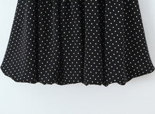 Load image into Gallery viewer, French Flying Sleeve Polka Dot Dress Women Retro Sexy off Shoulder Tube Top Lace up Waist A line Skirt