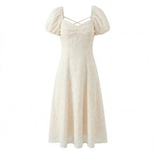 Load image into Gallery viewer, Women Floral Lace up Short Sleeve Dress Spring Summer Sexy Backless Slim Fit Maxi Dress