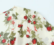 Load image into Gallery viewer, Women Clothing Idyllic Floral Tie Neck Waist Controlled Long Sleeves Stomach Blanket Dress