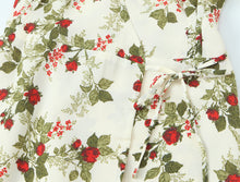 Load image into Gallery viewer, Women Clothing Idyllic Floral Tie Neck Waist Controlled Long Sleeves Stomach Blanket Dress