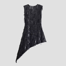 Load image into Gallery viewer, Women Clothing Spring Sequin Asymmetric Sleeveless Slim Dress