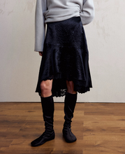 Load image into Gallery viewer, Fashionable Satin Lace Irregular Asymmetric Elegant Stitching Hem Skirt