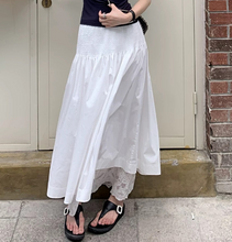 Load image into Gallery viewer, Women Wear Pleated Skirt Women High Waist A line Slimming Elegant Elastic Draping Long Skirt