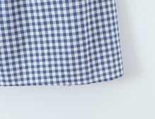 Load image into Gallery viewer, Women French Plaid Sweet Cute Bow Bandage Halterneck off Shoulder Tight Waist Slim Short Dress