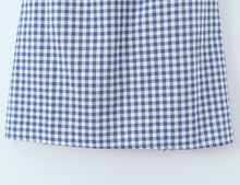 Load image into Gallery viewer, Women French Plaid Sweet Cute Bow Bandage Halterneck off Shoulder Tight Waist Slim Short Dress