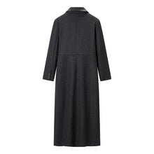 Load image into Gallery viewer, Women Clothing Autumn Office All Matching Dark Gray Extended Woolen Coat