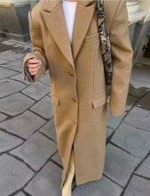 Load image into Gallery viewer, Women Clothing Spring Office Collared Slim Fit Long Cut Coat