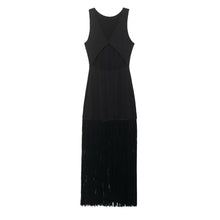 Load image into Gallery viewer, Women Clothing Spring Elegant Lady Slim Sleeveless Tassel Dress