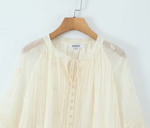 Load image into Gallery viewer, Summer Women Clothing French Gentle Fresh Cute Youth Looking Stringy Selvedge Flare Sleeve Fairy Temperamental Short Dress