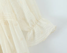 Load image into Gallery viewer, Summer Women Clothing French Gentle Fresh Cute Youth Looking Stringy Selvedge Flare Sleeve Fairy Temperamental Short Dress