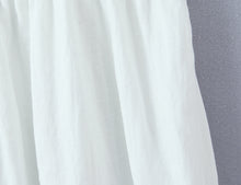 Load image into Gallery viewer, Women Lace Stitching Cami Dress Summer Loose Slimming White Holiday Short Dress
