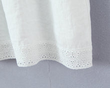 Load image into Gallery viewer, Women Lace Stitching Cami Dress Summer Loose Slimming White Holiday Short Dress