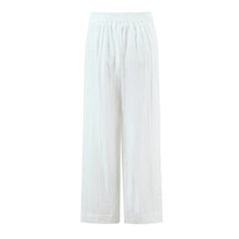 Load image into Gallery viewer, White Lace Sleeveless Shirt Trousers Women Summer Design French Shirt Wide Leg Pants Sets