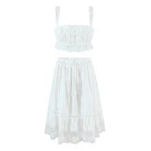 Load image into Gallery viewer, Women Holiday French Lace Overall Skirt Set