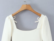 Load image into Gallery viewer, Women Long Sleeve Slim Fit Slimming Short Dress