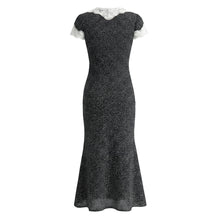 Load image into Gallery viewer, French Retro Beautiful Seaside Vacation Maxi Dress Lace Stitching Polka Dot Elegant Graceful Dress