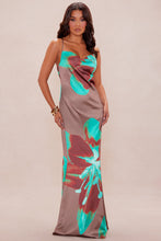 Load image into Gallery viewer, Spaghetti Strap Floral Print Sheath Slim Evening Dress Cocktail Fishtail Women Clothing Maxi Dress