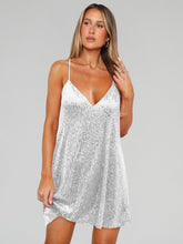 Load image into Gallery viewer, Sequin Slip Dress Sexy Sequin High Grade Dress