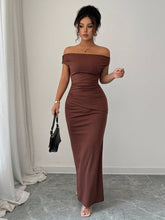 Load image into Gallery viewer, Autumn Winter off the Shoulder off Neck Dress Sexy Elegant Dress Evening Dress Women Clothing