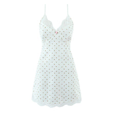 Load image into Gallery viewer, Sexy Spring Blogger Lace Stitching Three Dimensional Small Floral Satin Printing Slip Dress