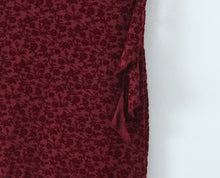 Load image into Gallery viewer, Sexy Cute Deep V Plunge neck Bow Flocked Printed Tight Waist A line Dress Ruffled Sexy Dress