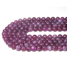 Load image into Gallery viewer, Natural Red Dragon Vein Agate Round Smooth Beads, Sku#U1766
