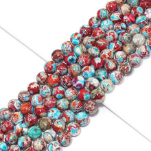 Load image into Gallery viewer, Galaxy Imperial Jasper Round Smooth Beads, 6mm/8mm/10mm, Sku#U1520