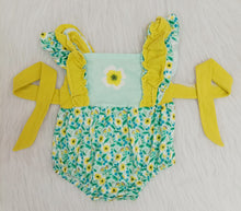 Load image into Gallery viewer, Girl Floral Match Belt Romper
