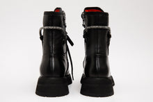 Load image into Gallery viewer, The Arata Black Leather Lace-Up Ankle Women Boot With a Side Zipper
